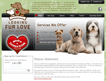 Tablet Screenshot of lookingfurlovedogrescue.com